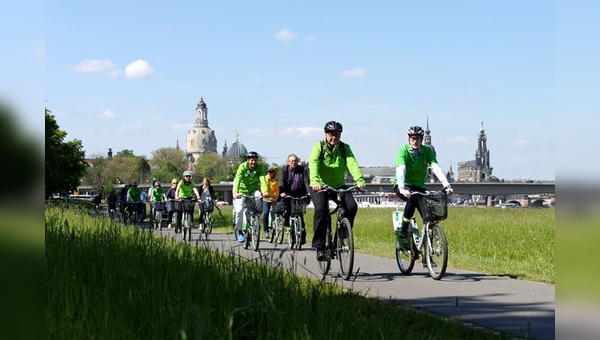 Start frei zu "Mit dem Rad zur Arbeit" hieß es in Dresden.