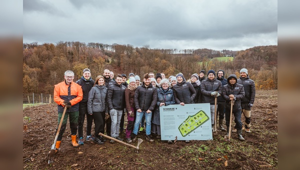 Pflanzaktion in der Nähe vom Firmensitz.