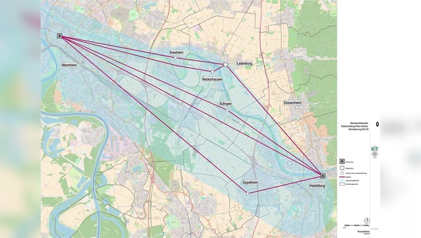 RSW Mannheim-Heidelberg: noch stehen verschiedene Trassen zur Auswahl.