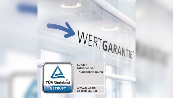 TÜV Rheinland hat Kunden der Wertgarantie befragt.