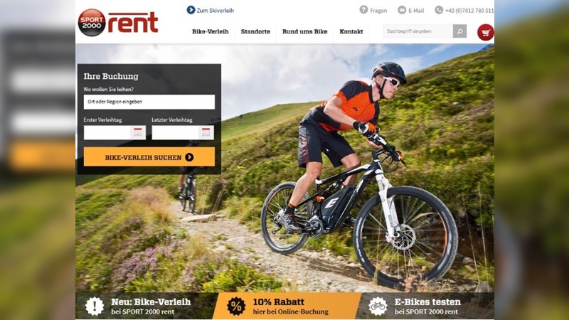 Online-E-Bike-Verleih bei der Sport 2000