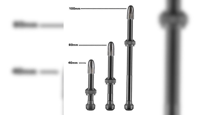 Wie die Orgelpfeifen: Tubless-Ventile in drei Längen.