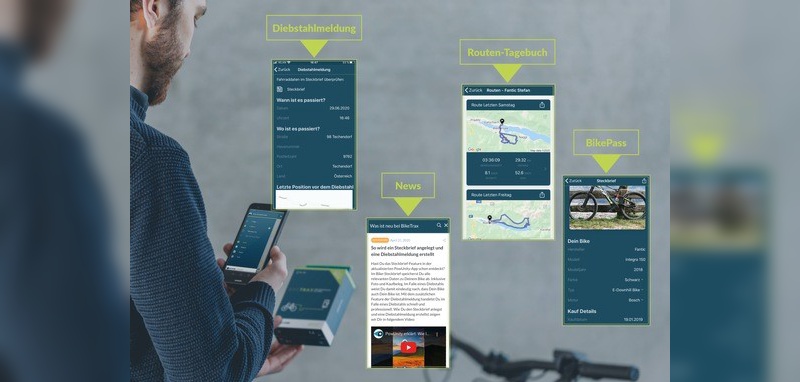 Neue Funktionen erweitern die BikeTrax-App