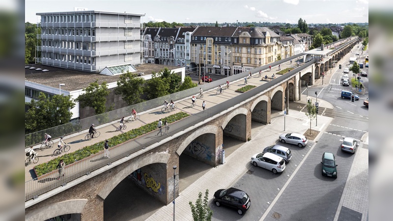 Im Radschnellweg Ruhr R1 steckt Potenzial: Die Strecke von Hamm nach Duisburg hat eine Länge von 101 km. Im Einzugsbereich von 2 km leben 1,65 Mio. Menschen, befinden sich 430.000 Arbeitsplätze und vier Universitäten mit rund 150.000 Studierenden.