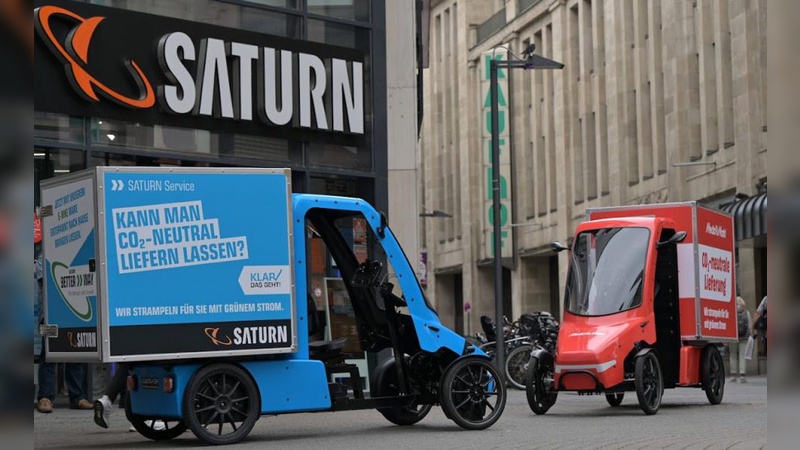 E-Cargobikes im Pilotprojekt beim Elektronik-Fachhändler