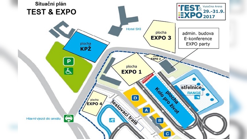 Das Messe- und Testgelände der Test & Expo