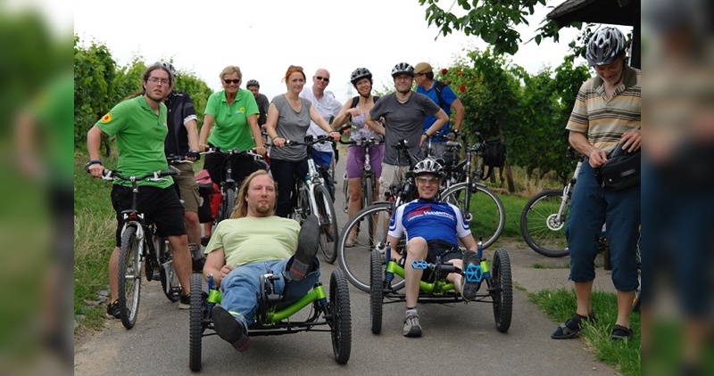 Anton Hofreiter mit HP Velotechnik und Parteifreunden auf Tour