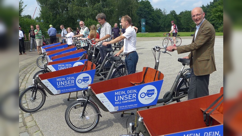24 Cargobikes werden in Norderstedt neuerdings über Nextbike angeboten.