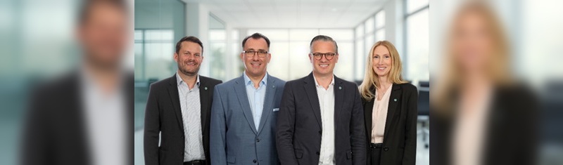 Foto: Tunap Group - v.l.n.r.: Daniel Helwig, Oliver Graetsch, Maximilian Buchner und Elisabeth Vag bilden die Geschäftsführung der Tunap GmbH & Co. KG im oberbayerischen Wolfratshausen.