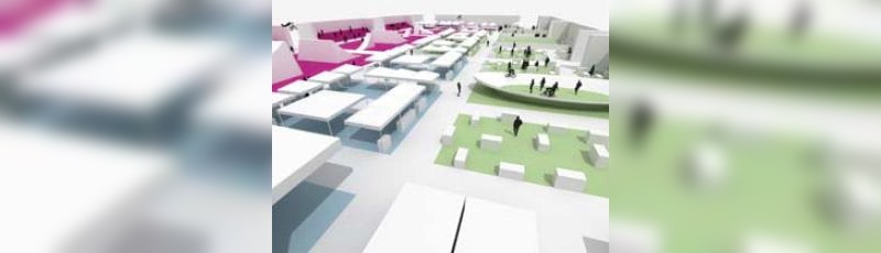 Actionhalle während der Bike Expo in einer grafischen Darstellung