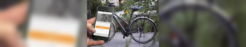 Das Fahrradschloss ist mit einem Smartphone gekoppelt