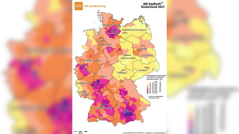 Kaufkraftverteilung in Deutschland