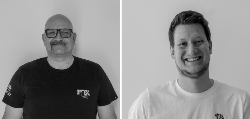 Foto Cosmic Sports - Thomas Kroll (links) kümmert sich als Brand Specialist um Fox und Dominik Warmann um die Marke Crankbrothers. Foto Cosmic Sports - Thomas Kroll (links) kümmert sich als Brand Specialist um Fox und Dominik Warmann um die Marke Crankbrothers.