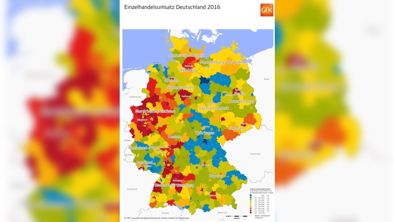 Die Potenziale des Einzelhandels sind regional unterschiedlich. Die Potenziale des Einzelhandels sind regional unterschiedlich.