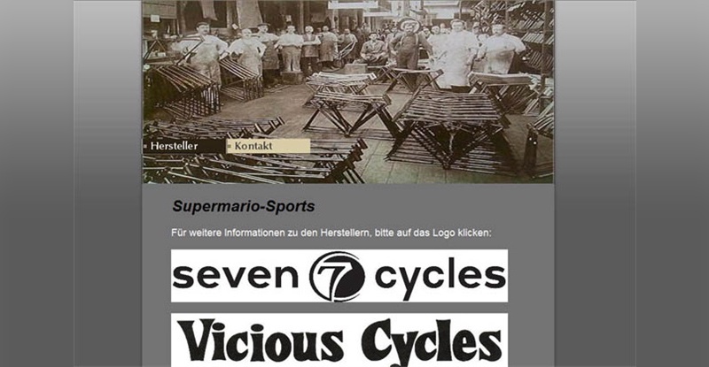 Das Portal zu den Marken Seven Cycles und Vicious Cycles