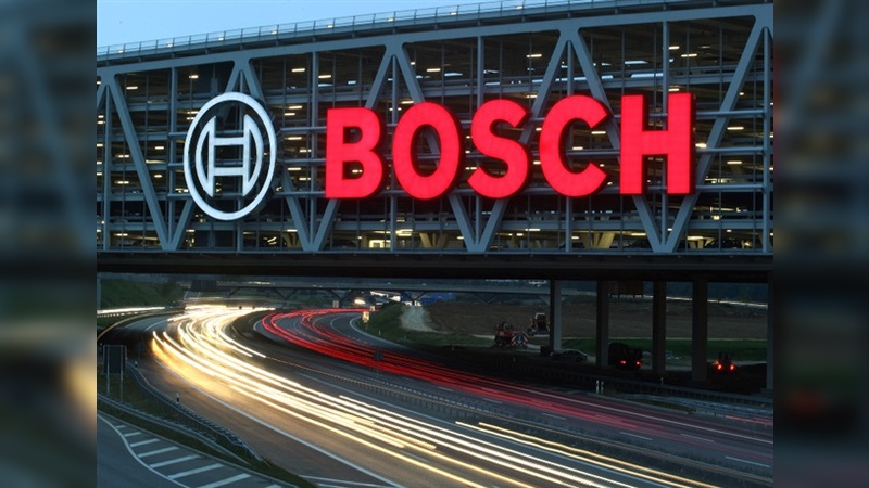 Bosch-Logo am Stuttgarter Flughafen