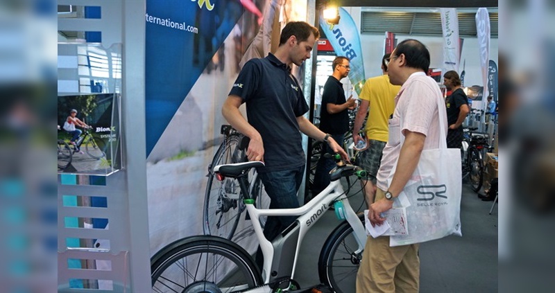Testparcours - ein zentraler Teil der Mobility-Halle auf der ISPO Bike