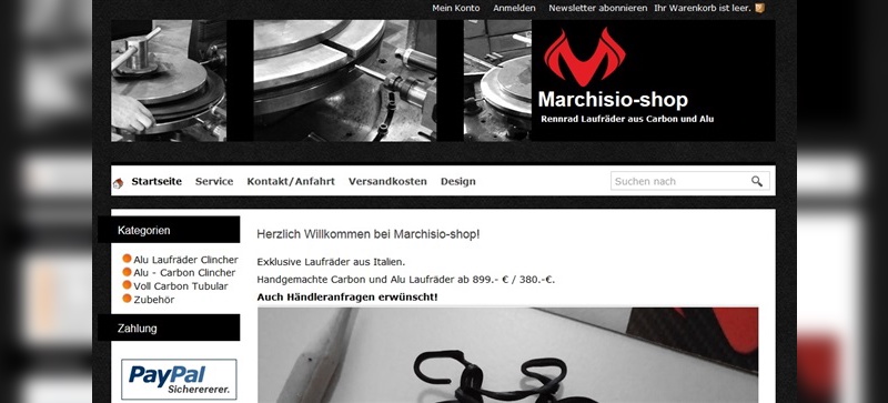 Der neue deutsche Onlineshop von Marchisio