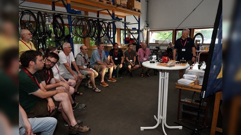 Foto: Utopia - Technik-Experte Frank Regge von Rohloff schulte im Rahmen des Utopia Sommerfestes. 