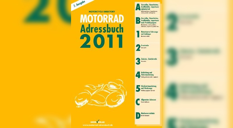 Neues Motorrad-Adressbuch