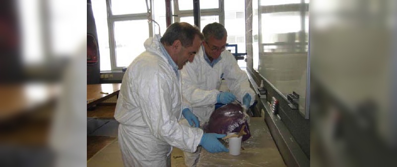 Karl Heinz Lange und Ernst Brust im Carbon-Seminar.