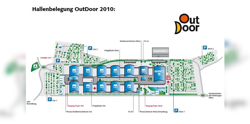 Hallenplan für die OutDoor 2010