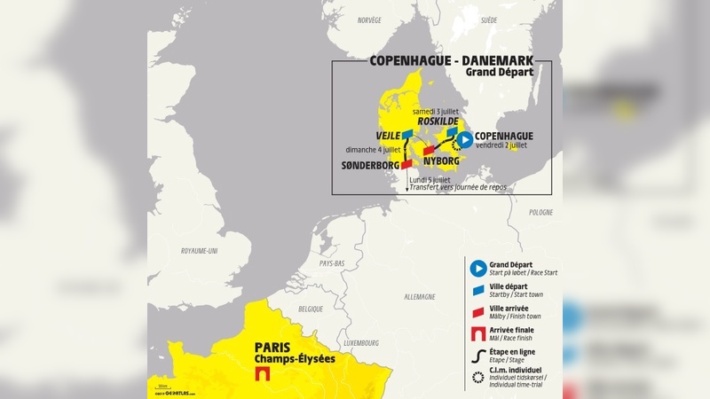 Die Tour de France gastiert 2021 in Kopenhagen