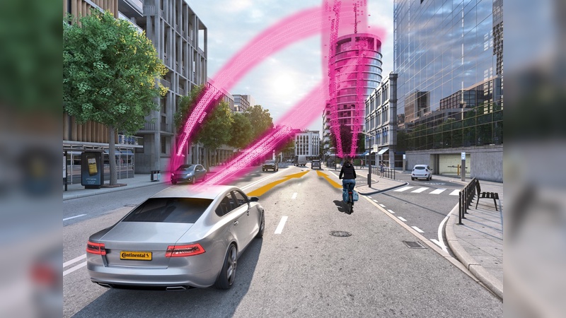 Conti und die Deutsche Telekom kooperieren in Sachen Schutzloesungen fuer Radfahrer.