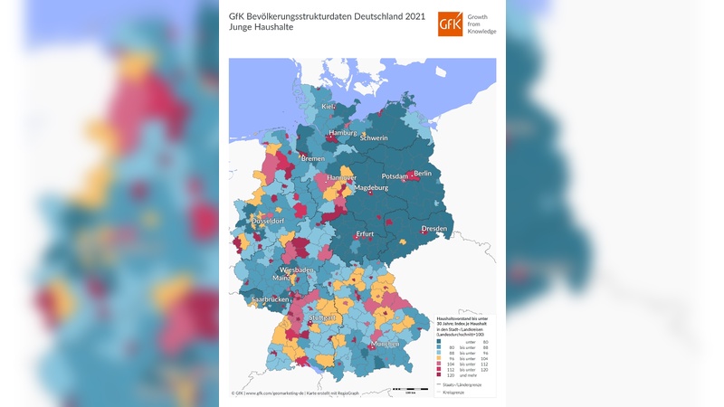 Bevölkerungsstrukturdaten für Deutschland im Jahr 2021