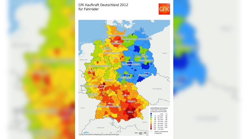 GfK Sortimentskaufkraft für Fahrräder