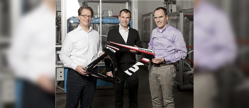 v.l.: Xeno Grimmelt, Senior Vice President Pon Bicycle, Phil White CEO und Mitgründer von Cervélo und Matthias Seidler (Derby)