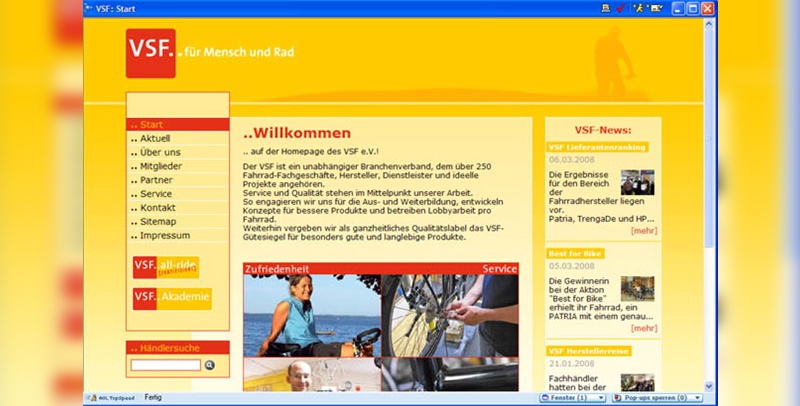 Der VSF hat seiner Website einen neuen Anstrich verpasst.