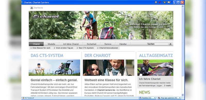 Zwei plus zwei: Eigener Webauftritt für Chariot geht online.