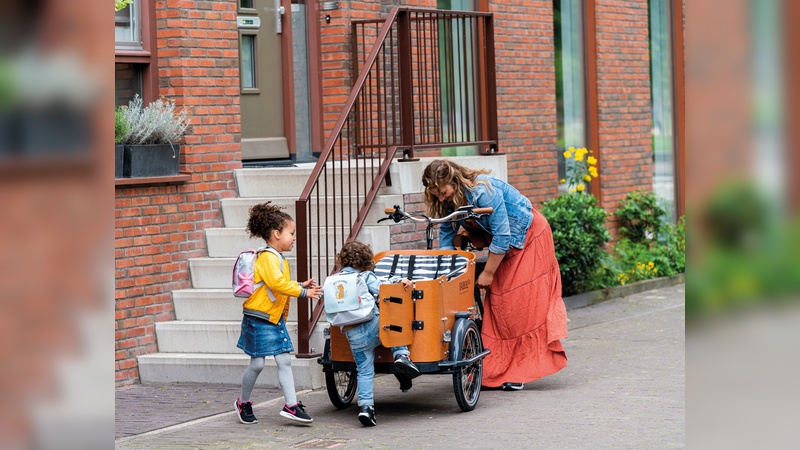 Ein Lastenrad der Firma Babboe