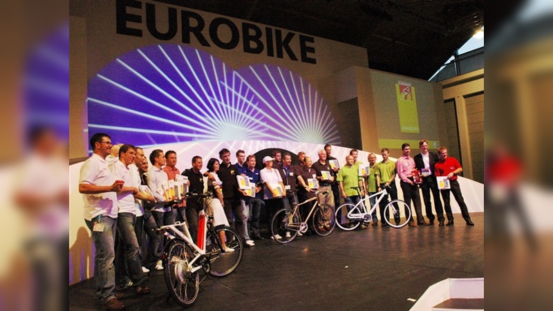 Die Gold- und Green-Gewinner beim Eurobike Design Award.