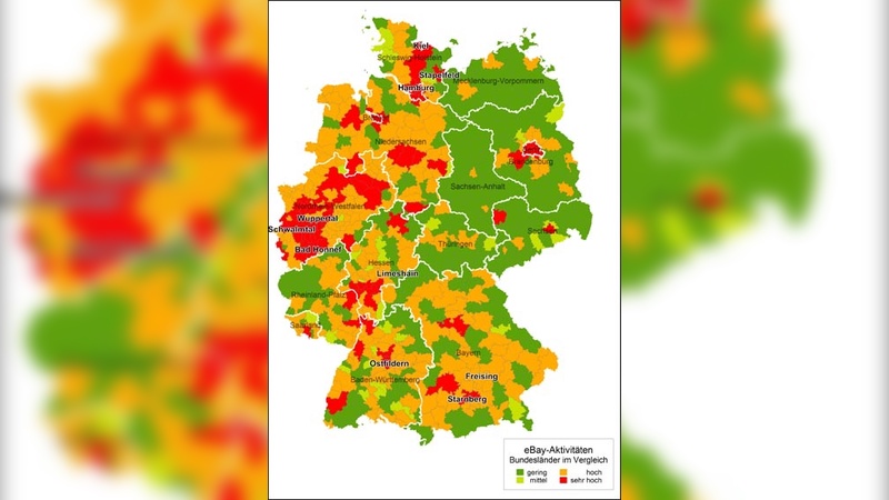 Die Nutzungslandkarte für Deutschland.