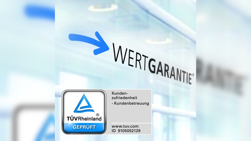 TÜV Rheinland führte eine Umfrage unter Wertgarantie-Kunden durch.
