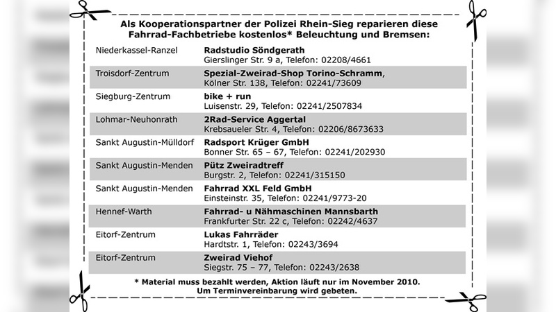 Anzeigen unterstützen die Sicherheitskampagne