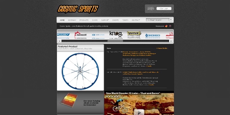 Neue Website von Cosmic Sports