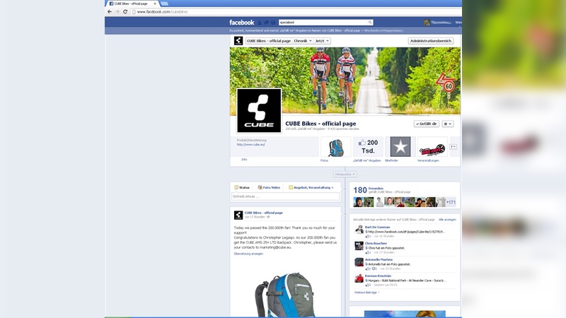 Cube überschreitet die Marke von 200.000 Fans auf Facebook