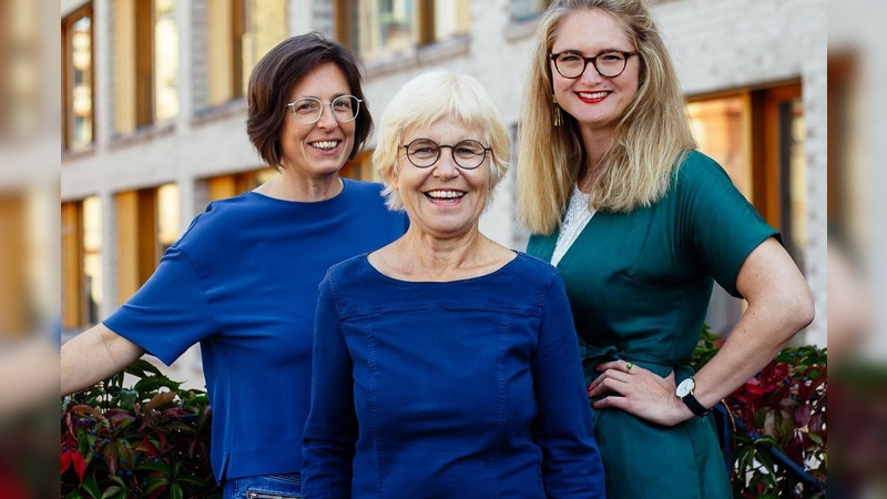 Die drei künftigen Frontfrauen der Velokonzept GmbH: v.l.: Hille Bekic, Ulrike Saade und Isabell Eberlein
