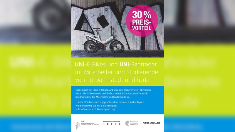 Verkaufsflyer für die Uni-Bike-Aktion von Riese und Müller