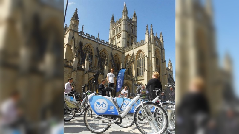 Die Räder von nextbike können künftig auch in Bath (Westengland) ausgeliehen werden.
