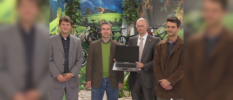 von links:  Florian Rühle (Dresdner-Cetelem Kreditbank), Ingo Pahrmann (Löckenhoff & Schulte), Kai Schauff (Wertgarantie), Lars Röttger (bikeshops.de)