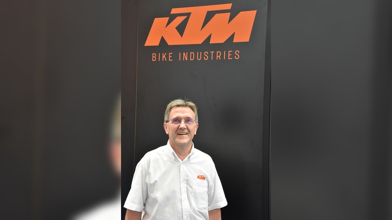 Franz Leingartner heute auf der Eurobike am Stand von KTM Fahrrad