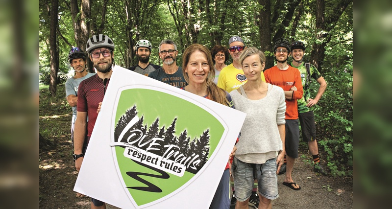 Die Redaktionsteams von Bike, Freeride und EMTB stehen hinter der Kampagne "Love Trails - respect rules".