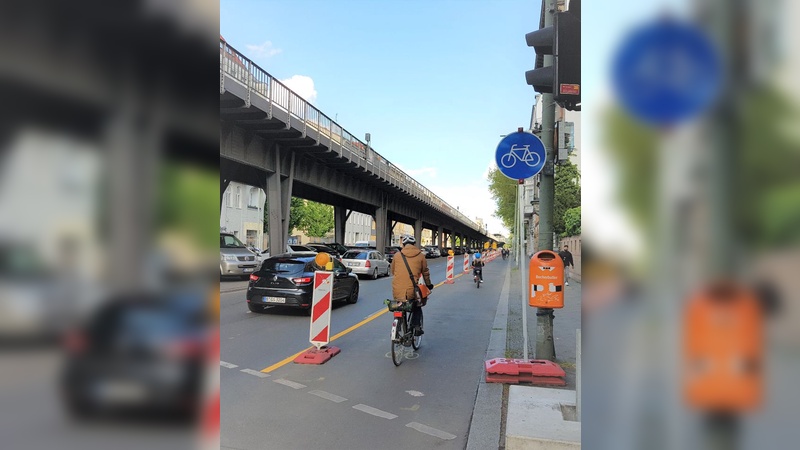 Pop-Up Radweg in Berlin