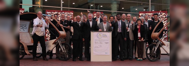 Das Gründungsfoto der World Cycling Alliance aus Adelaide