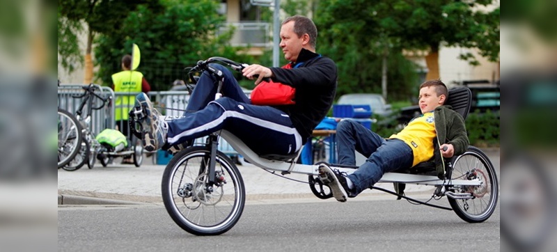 Auf dem Parcours können Spezialräder ausgiebig getetste werden.