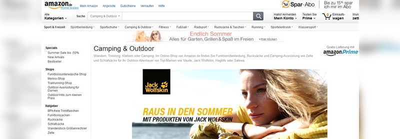 Online bei Sport- und Outdoor-Artikeln vorne